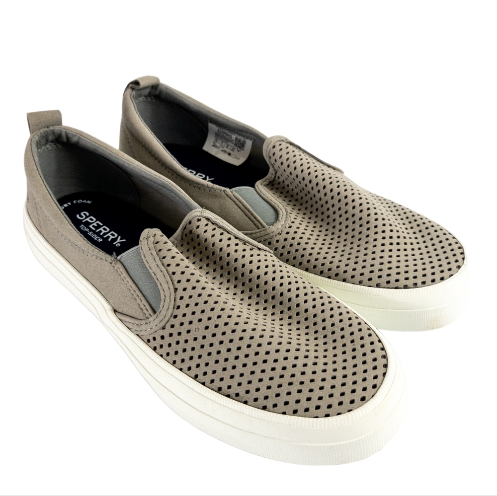 Sperry Crest Twin Gore Perforated Slip-on Sneakers Grey - Picture 6 of 11